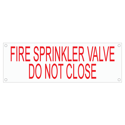Sprinkler & Fire Suppression System Tags