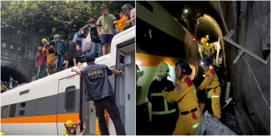 Over 40 people have died and hundreds are trapped after a train derailed in a tunnel in Taiwan