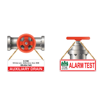 Custom Sprinkler & Fire Suppression System Tags